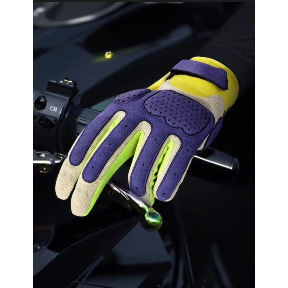 Riding Women Summer Sun Protection Breathable Racing Rider Vintage Motorcycle Gloves For Men Full Finger Touchscreen_voghion.com