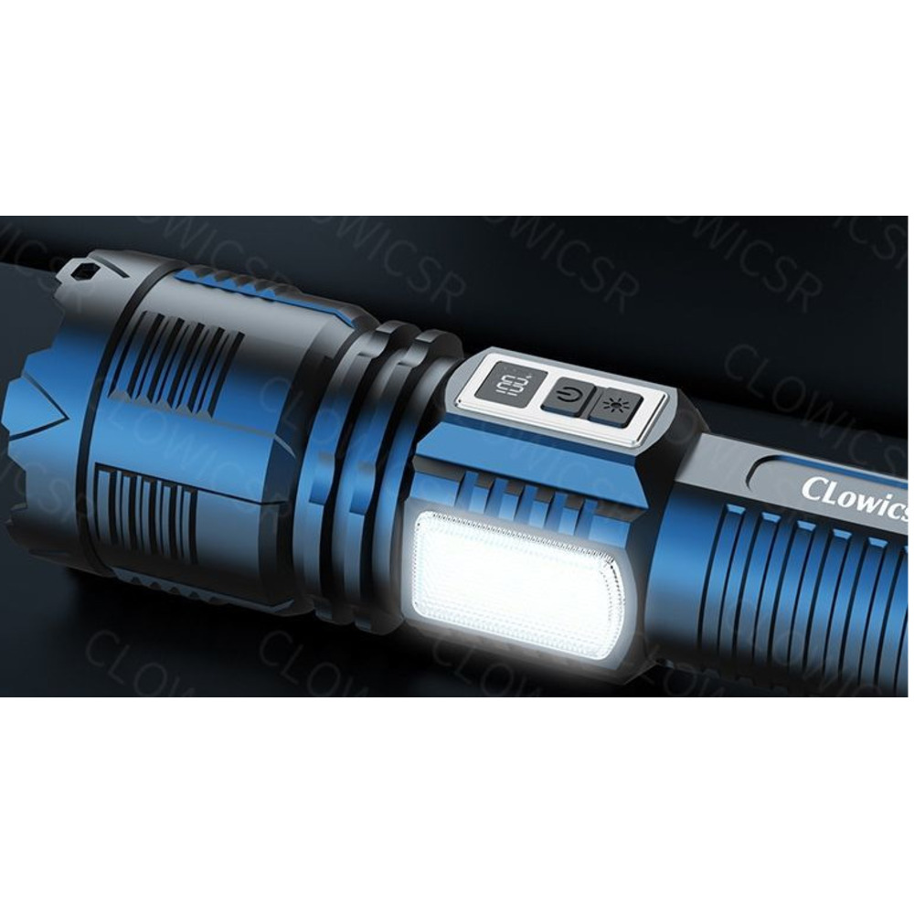 Torcia ad alta luminosità per esterni ad energia solare, ricaricabile, ultra luminosa, luce allo xeno per forze speciali, zoomabile,_voghion.com