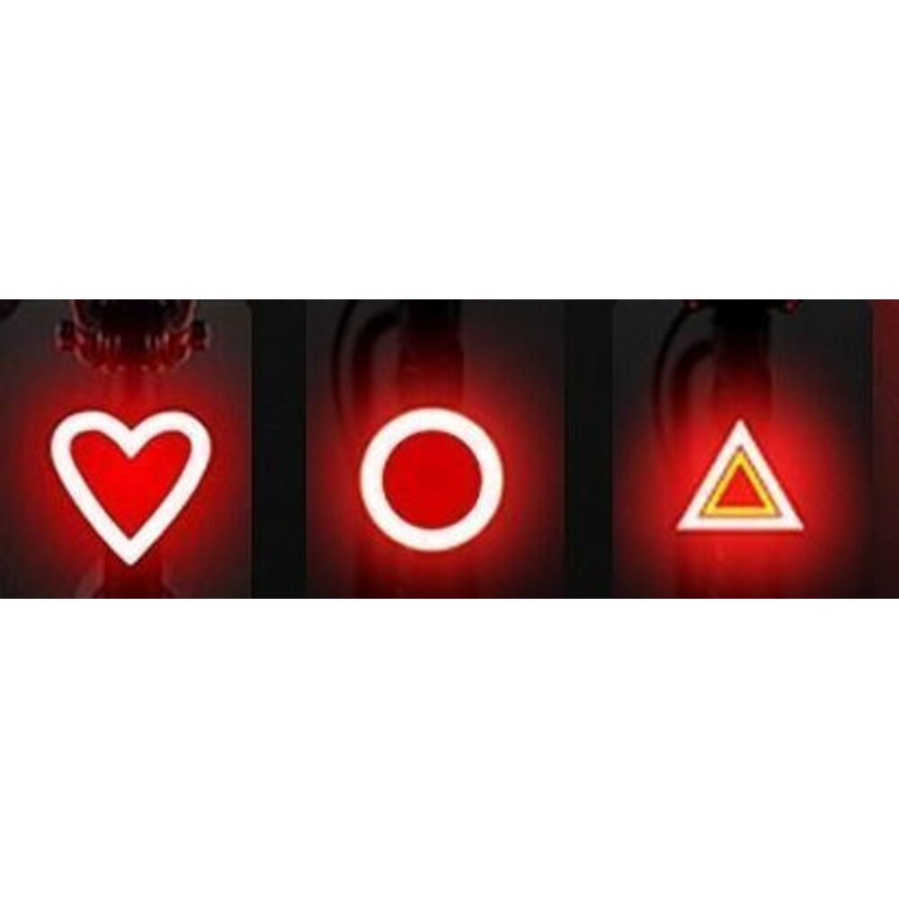 Mountain Bike Heart-shaped Tail Light, Mountain Road Bike, Rechargeable Bicycle, Cycling, Children's Safety Decoration,_voghion.com