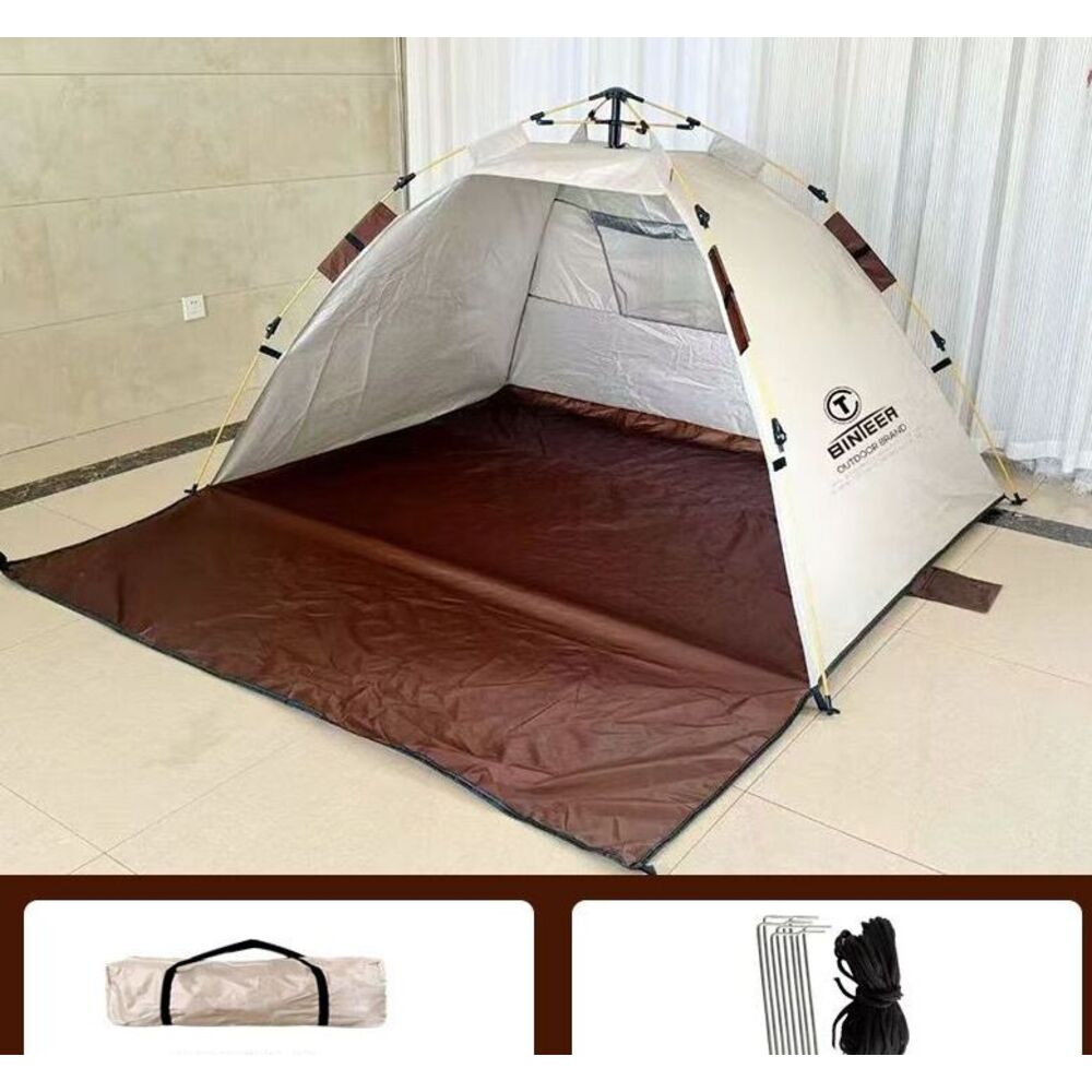Pop-up campingtelt med solbeskyttelse til udendørs brug_voghion.com
