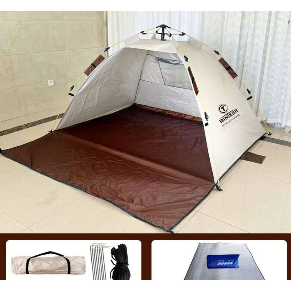 Pop-up campingtelt med solbeskyttelse til udendørs brug_voghion.com