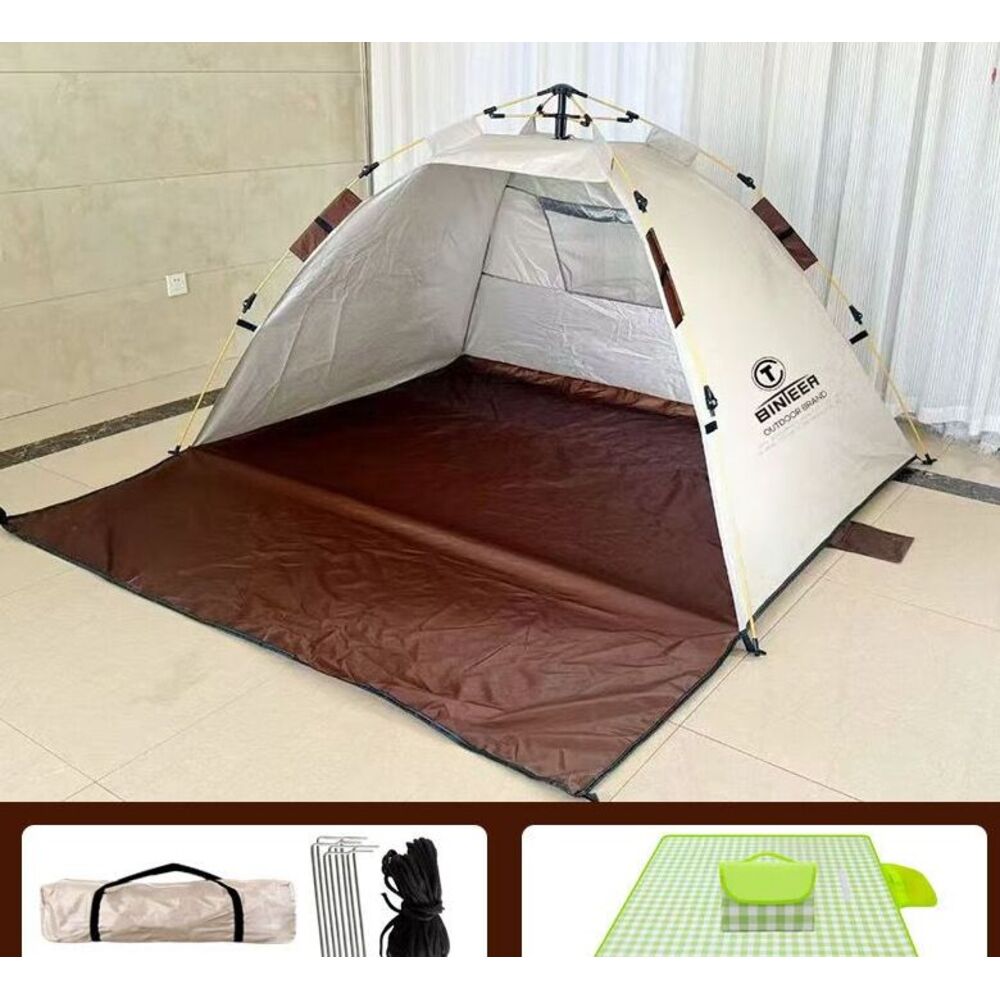 Pop-up campingtelt med solbeskyttelse til udendørs brug_voghion.com