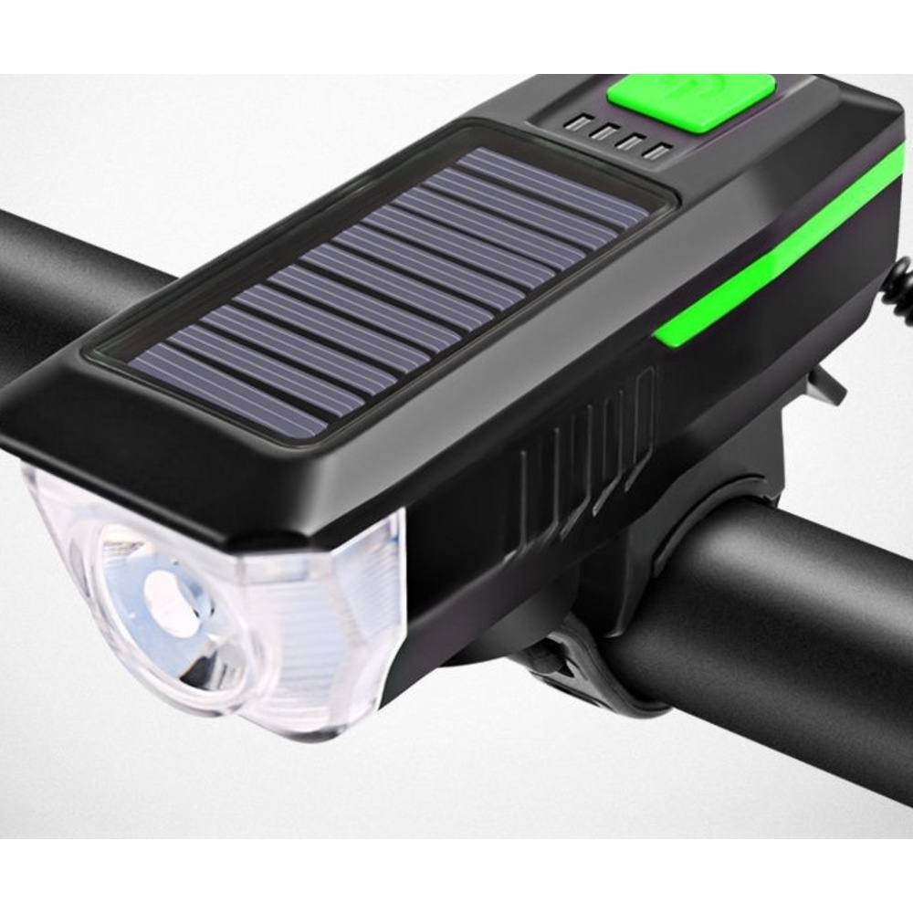 Op zonne-energie werkende fietslamp voor mountainbikes, krachtige zaklamp voor montage op voertuigen, oplaadbaar en superluid._voghion.com