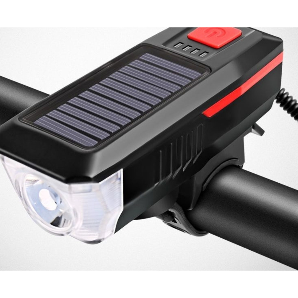 Op zonne-energie werkende fietslamp voor mountainbikes, krachtige zaklamp voor montage op voertuigen, oplaadbaar en superluid._voghion.com