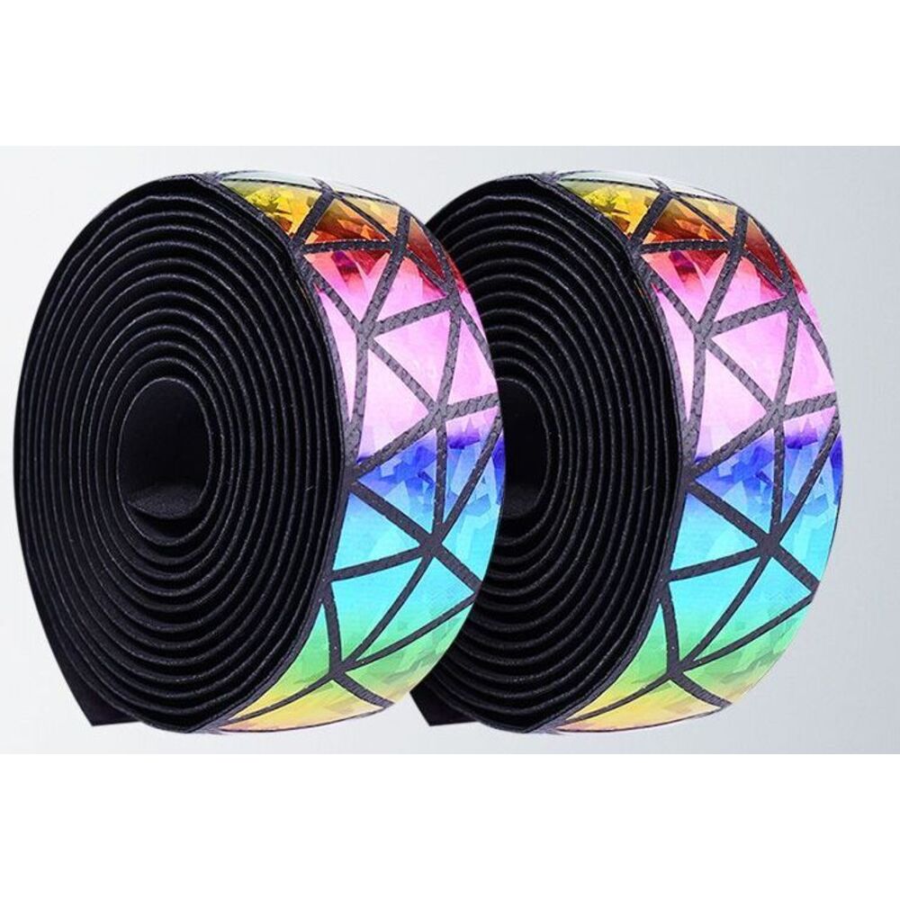 High-visibility Reflective Handlebar Tape For Road Bikes, Gradient Color Shock-absorbing Anti-slip Cycling Gear_voghion.com