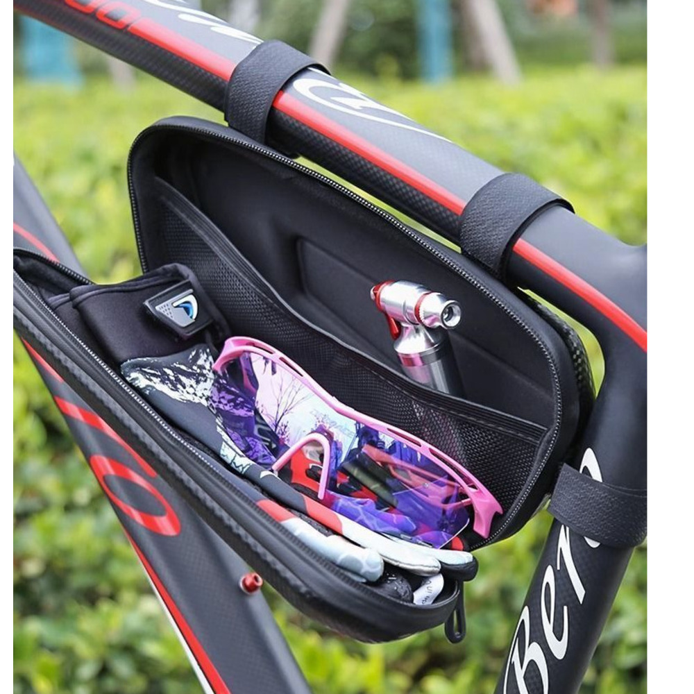 Bicycle Hard Shell Triangle Road Bike Tool Front Beam Top Tube Bag Motorcycle Riding Gear_voghion.com