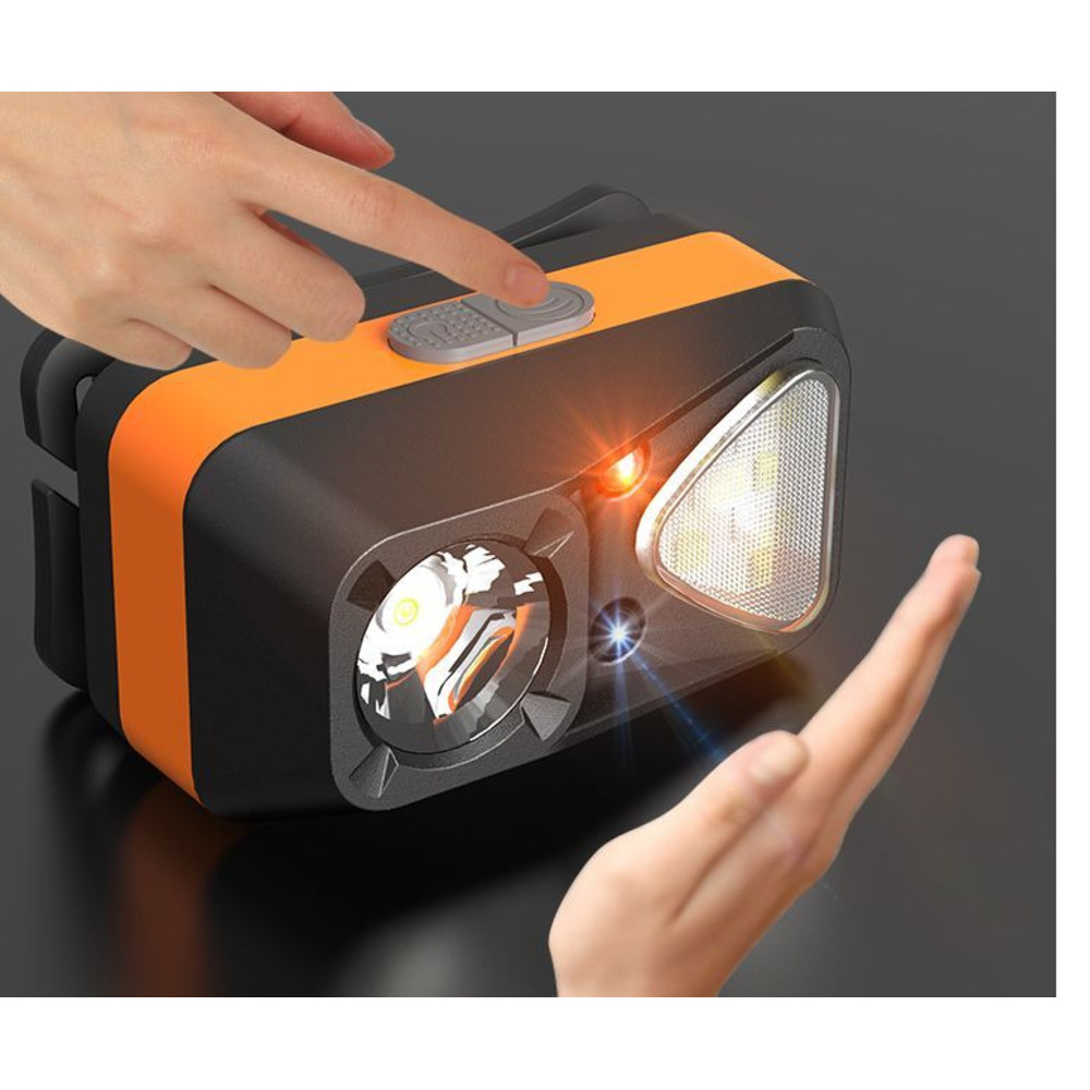 Headlamp Super Bright Rechargeable Head-Mounted High-Intensity Sensor Flashlight Small Portable Night Fishing Light_voghion.com