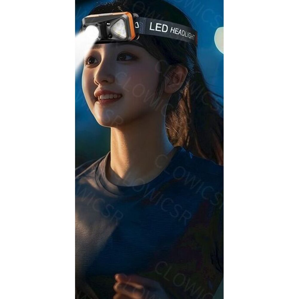Headlamp Super Bright Rechargeable Head-Mounted High-Intensity Sensor Flashlight Small Portable Night Fishing Light_voghion.com