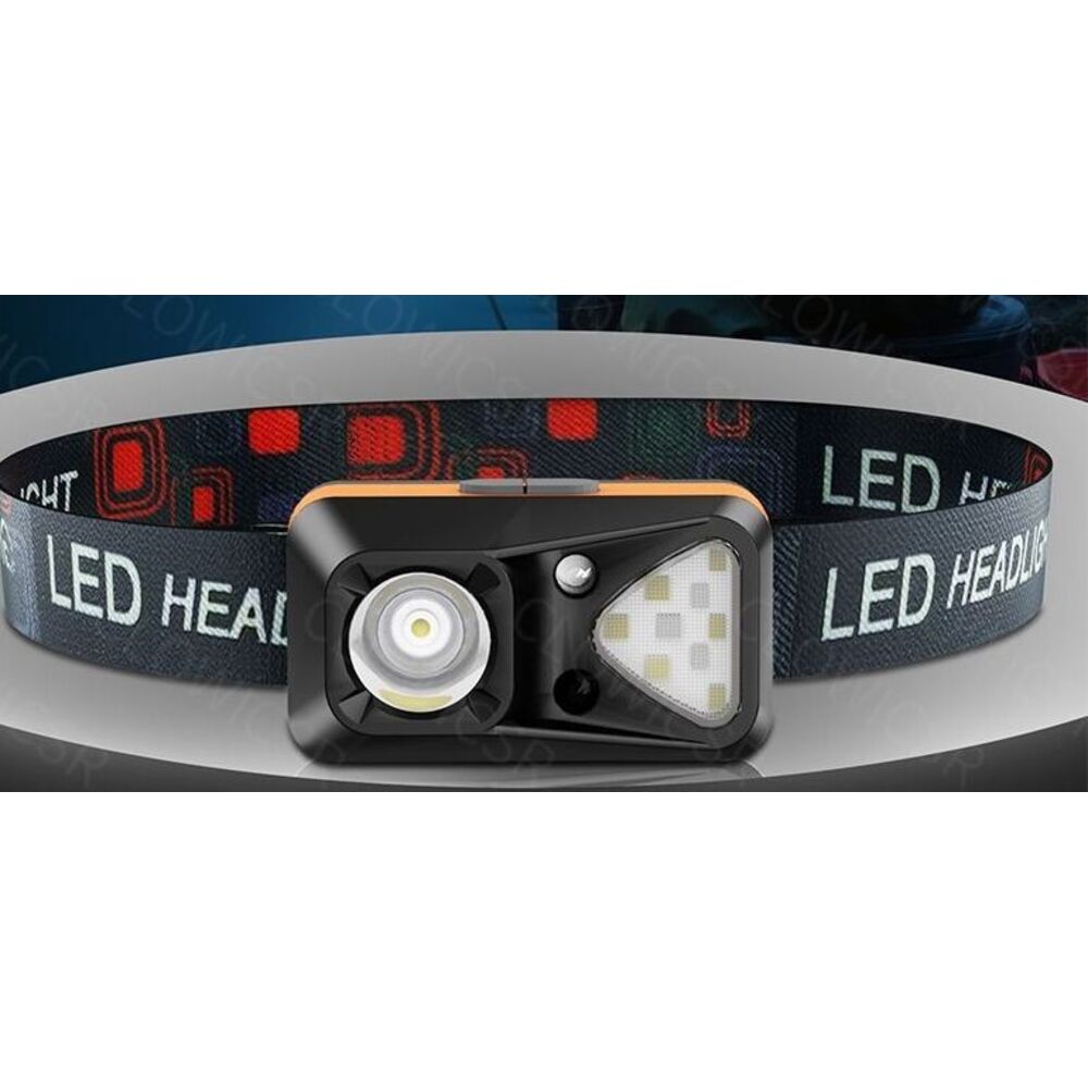 Headlamp Super Bright Rechargeable Head-Mounted High-Intensity Sensor Flashlight Small Portable Night Fishing Light_voghion.com