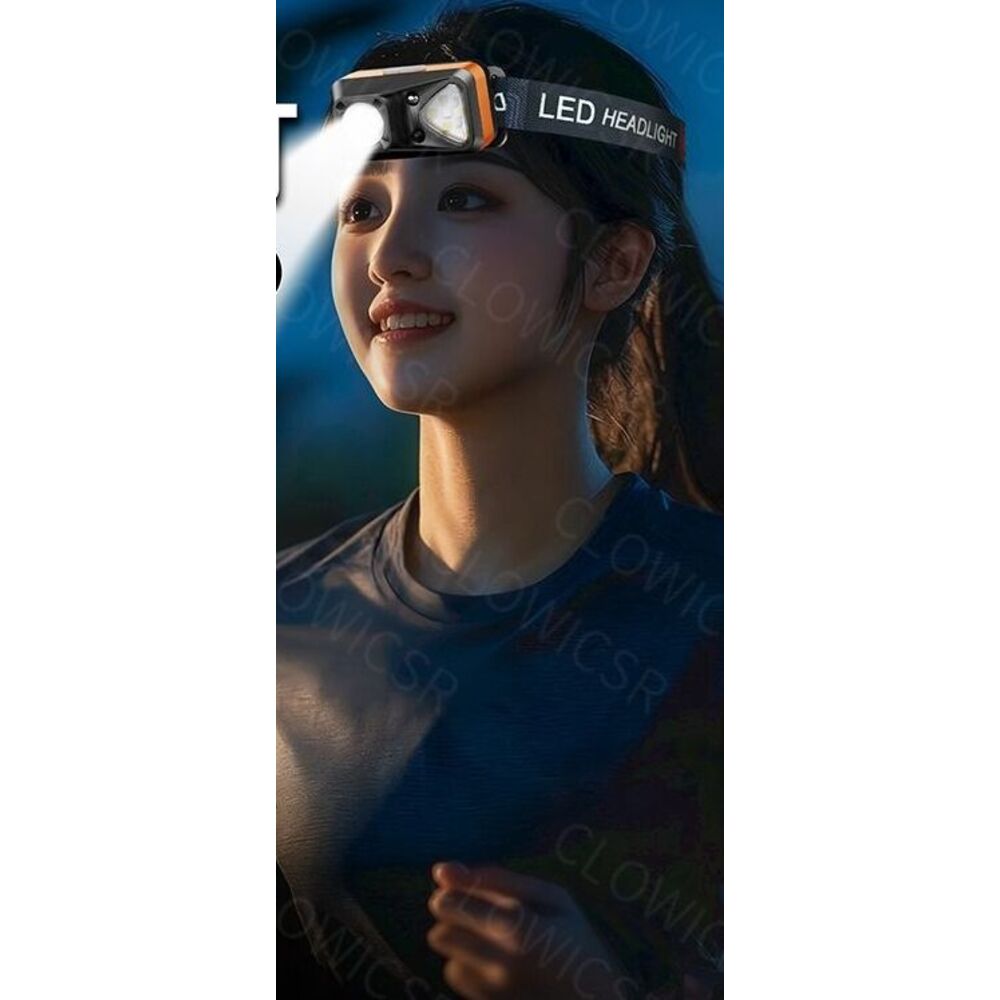 Headlamp Super Bright Rechargeable Head-Mounted High-Intensity Sensor Flashlight Small Portable Night Fishing Light_voghion.com