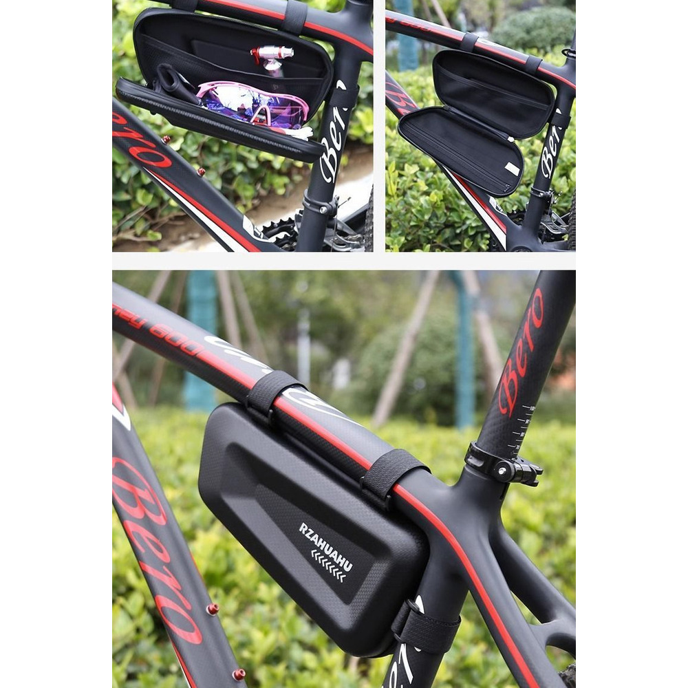 Bicycle Hard Shell Triangle Road Bike Tool Front Beam Top Tube Bag Motorcycle Riding Gear_voghion.com