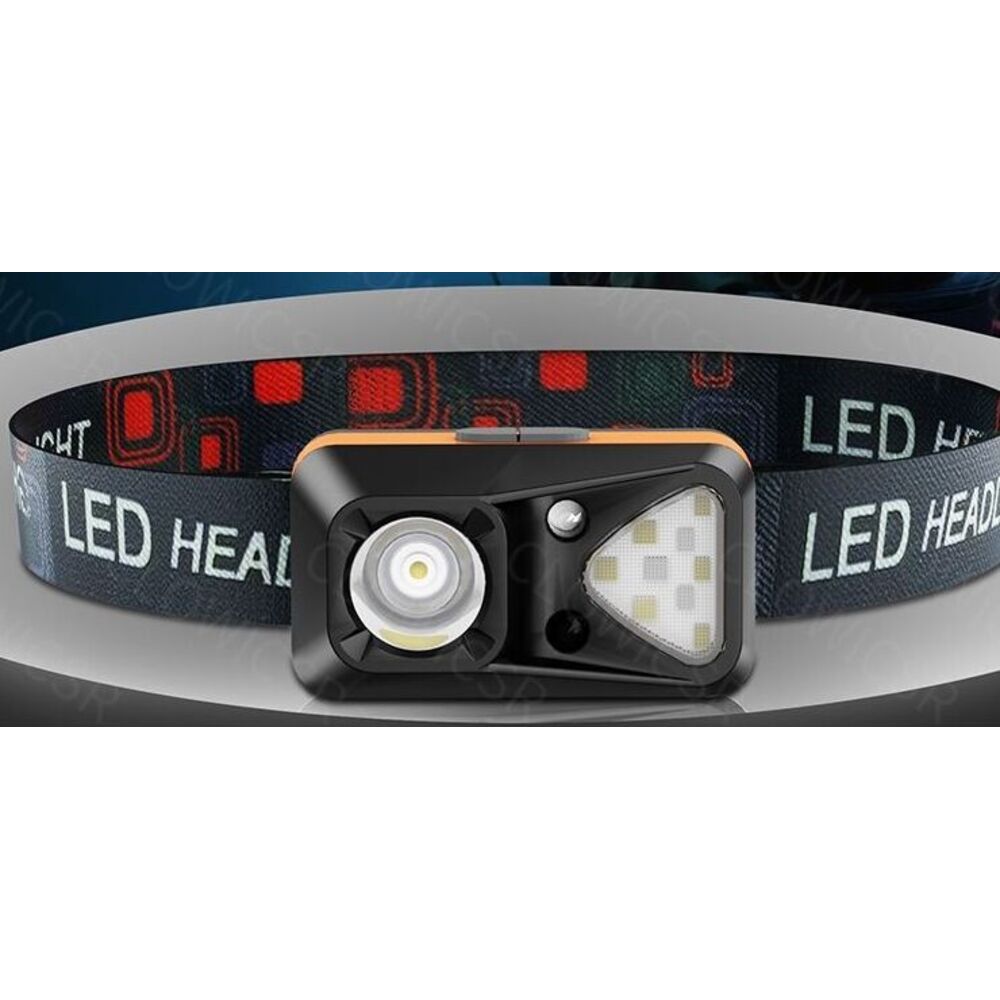 Headlamp Super Bright Rechargeable Head-Mounted High-Intensity Sensor Flashlight Small Portable Night Fishing Light_voghion.com