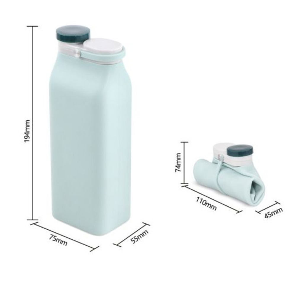 Hersteller: Faltbare Milchflasche aus lebensmittelechtem Silikon, kreativer tragbarer Reise- und Sport-Wasserbecher_voghion.com