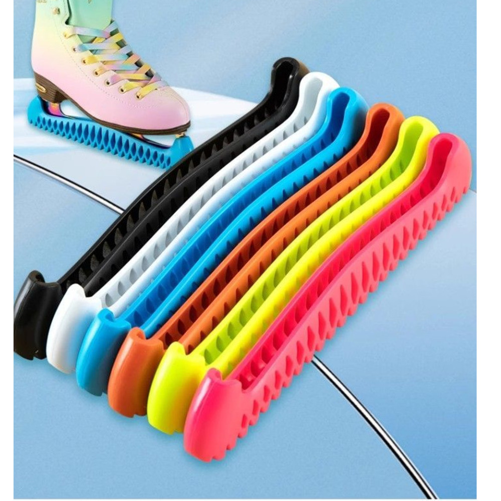 Einziehbare elastische Schlittschuhüberzüge für Eiskunstlauf, weiche Kufenüberzüge_voghion.com