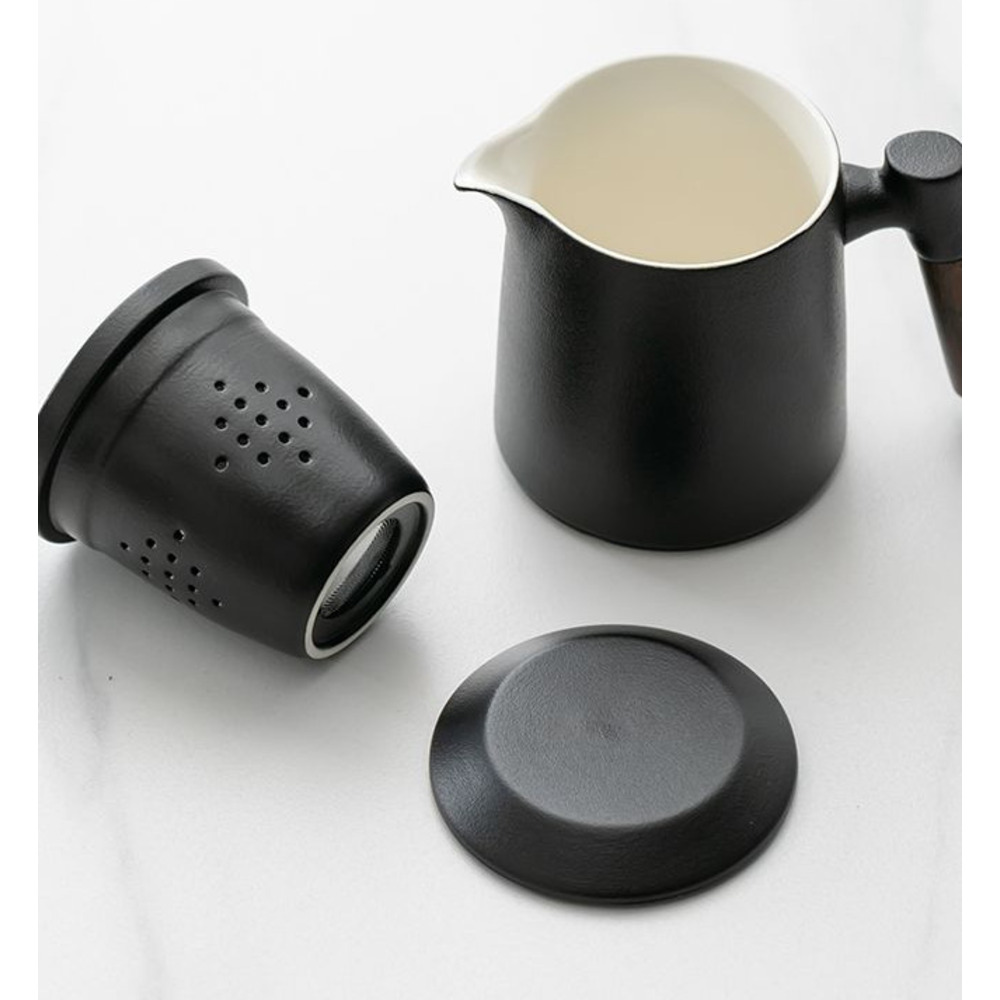 Portable Tea Set For Outdoors Ceramic Travel Teapot And Cup Kit_voghion.com