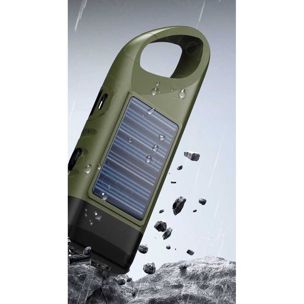 Dispositif d'urgence multifonctionnel à énergie solaire, facile à utiliser pour les débutants, destiné à la prévention des catastrophes sismiques, au camping et à l'alpinisme._voghion.com