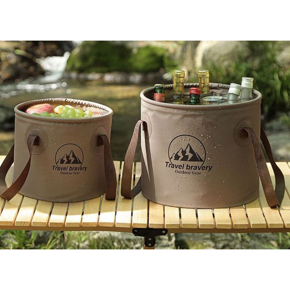 Opvouwbare, multifunctionele, draagbare voetenbademmer met grote capaciteit voor buiten, ideaal voor kamperen, vissen en de autowasstraat._voghion.com