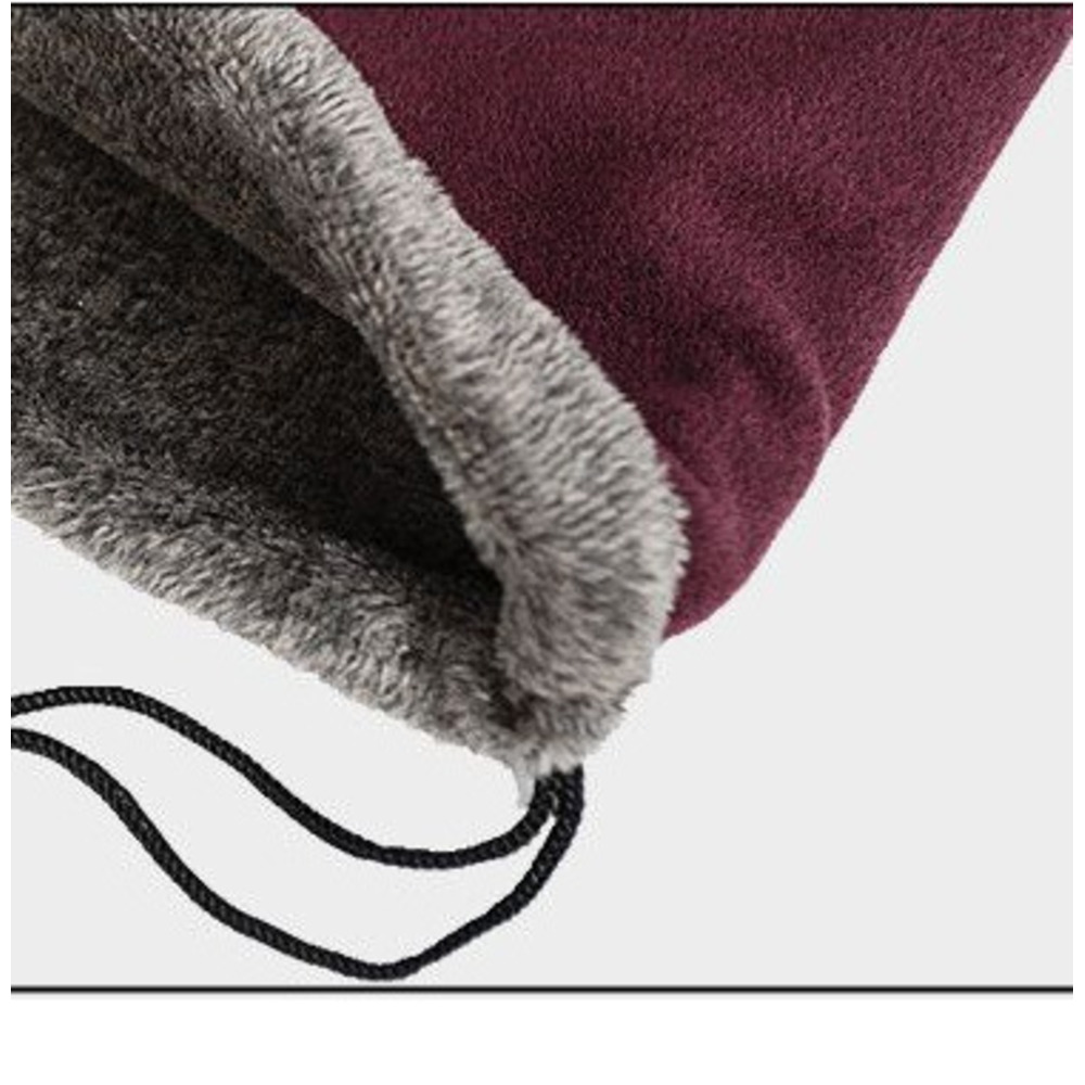 Fleecegevoerde sjaal voor heren en dames, koudebestendige sjaal, beschermer, verdikt en warm, trui om de nek warm te houden tijdens het fietsen, winddichte nekwarmer_voghion.com