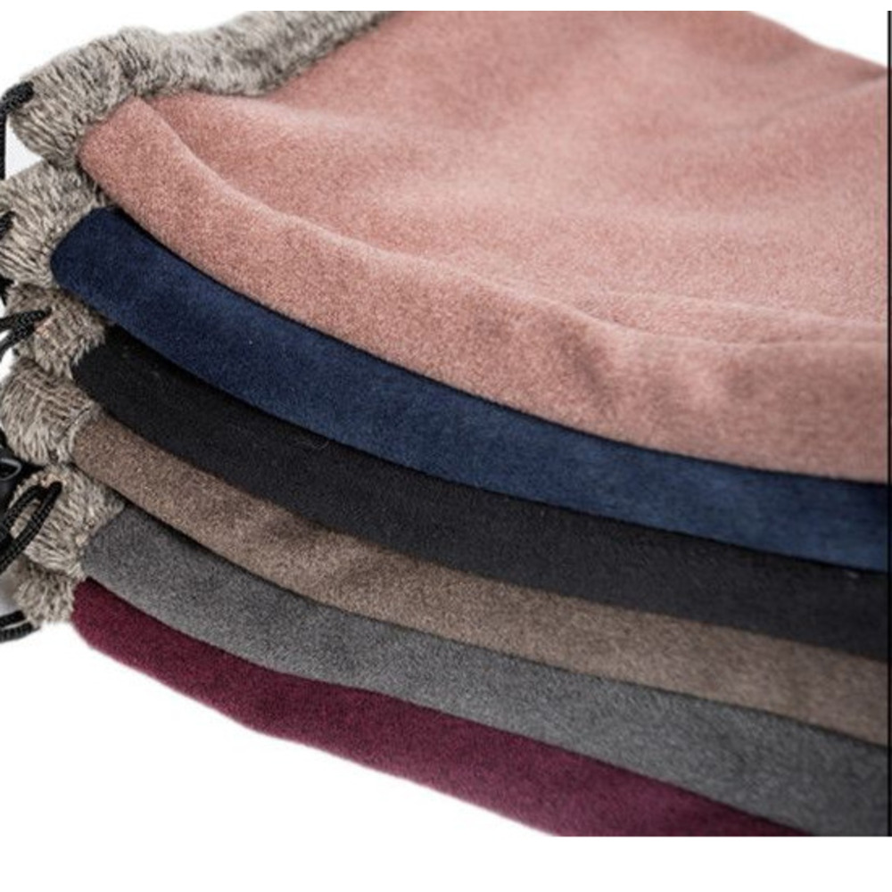 Fleecegevoerde sjaal voor heren en dames, koudebestendige sjaal, beschermer, verdikt en warm, trui om de nek warm te houden tijdens het fietsen, winddichte nekwarmer_voghion.com