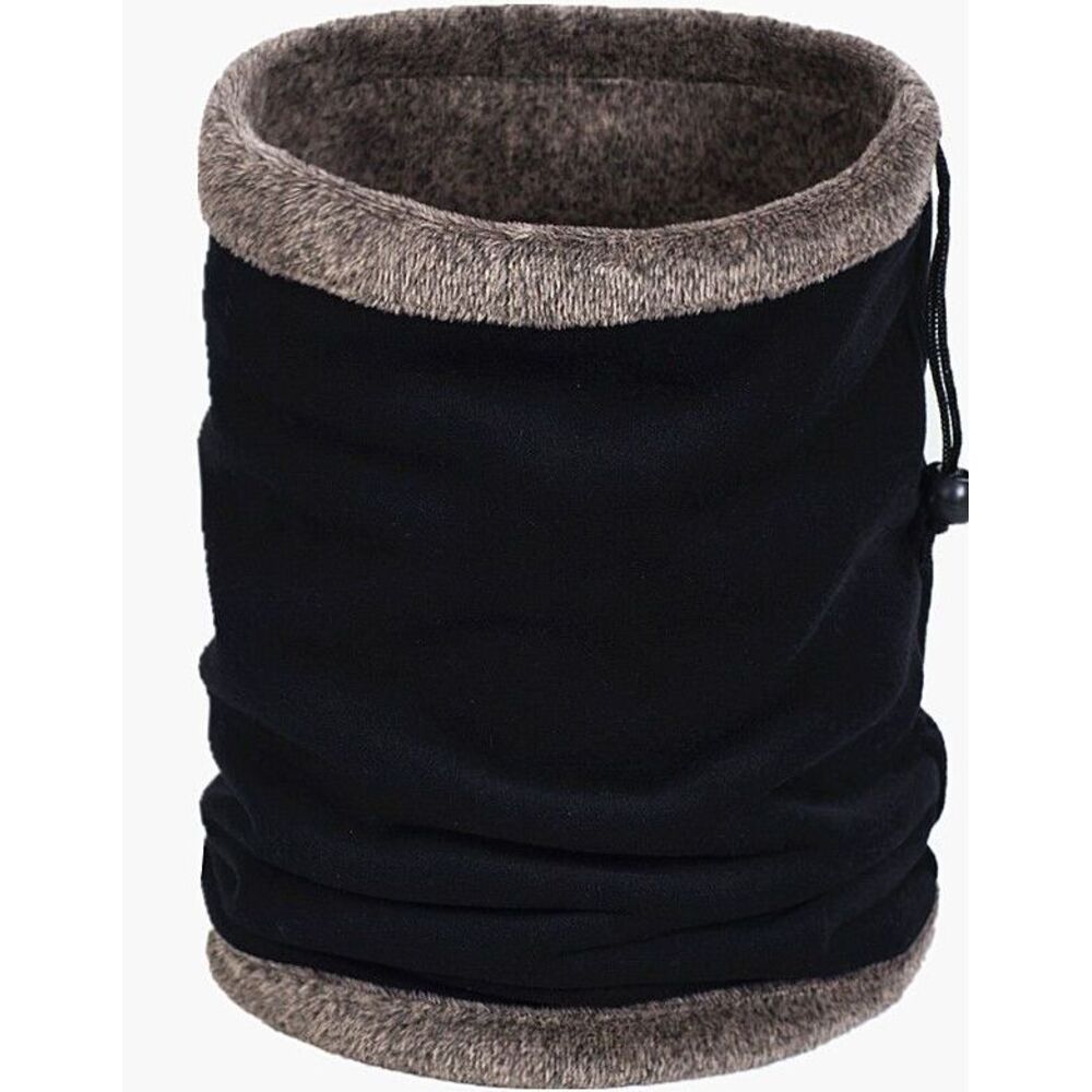 Fleecegevoerde sjaal voor heren en dames, koudebestendige sjaal, beschermer, verdikt en warm, trui om de nek warm te houden tijdens het fietsen, winddichte nekwarmer_voghion.com