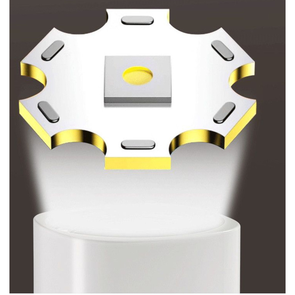 Torcia LED originale ad alta luminosità, piccola, portatile, ricaricabile, a lungo raggio, adatta ai dormitori, resistente per_voghion.com