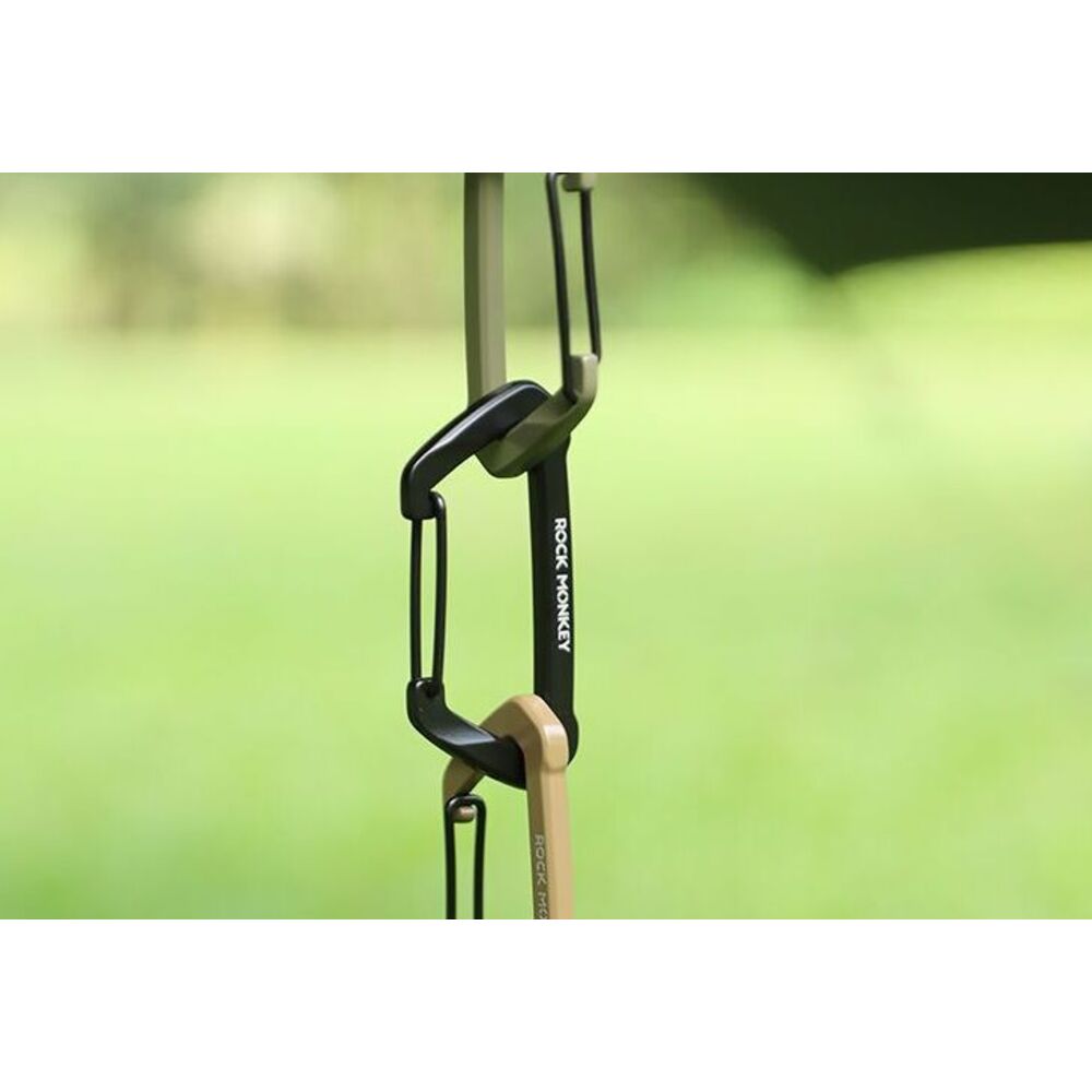 ROCK MONKEY Outdoor Camping D-vormige zinklegering sleutelhanger rugzak waterfles multifunctionele wandelhaak_voghion.com