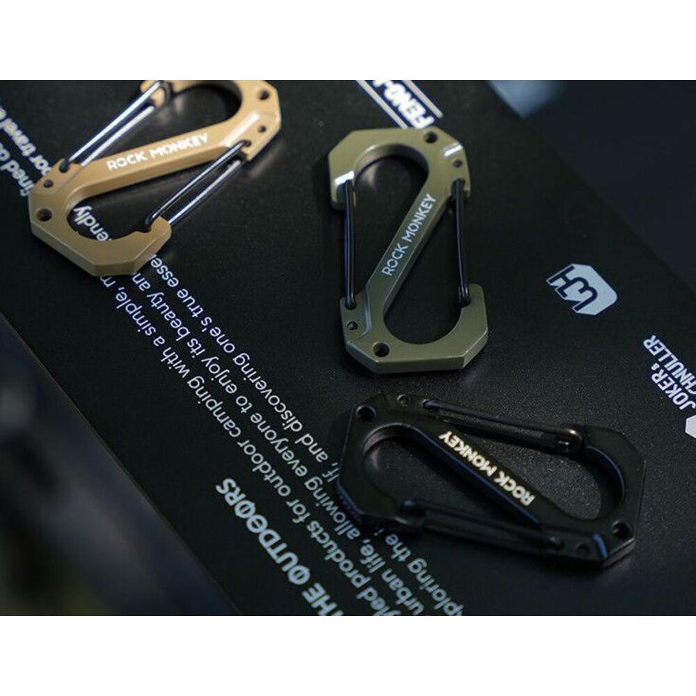 ROCK MONKEY Outdoor Camping D-vormige zinklegering sleutelhanger rugzak waterfles multifunctionele wandelhaak_voghion.com