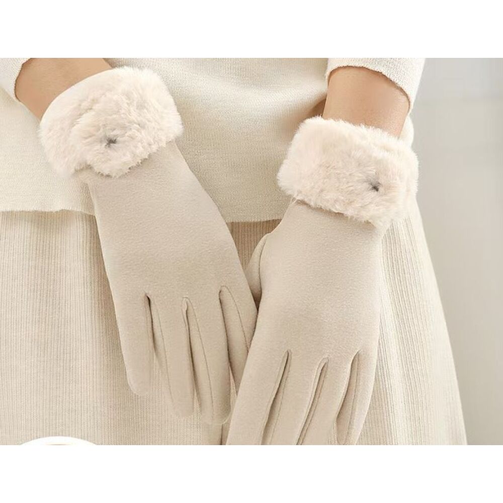 Women's Winter Gloves Are Cute, Touchscreen-compatible, Warm, Fleece-lined, Thickened, Cold-proof, Windproof, And_voghion.com