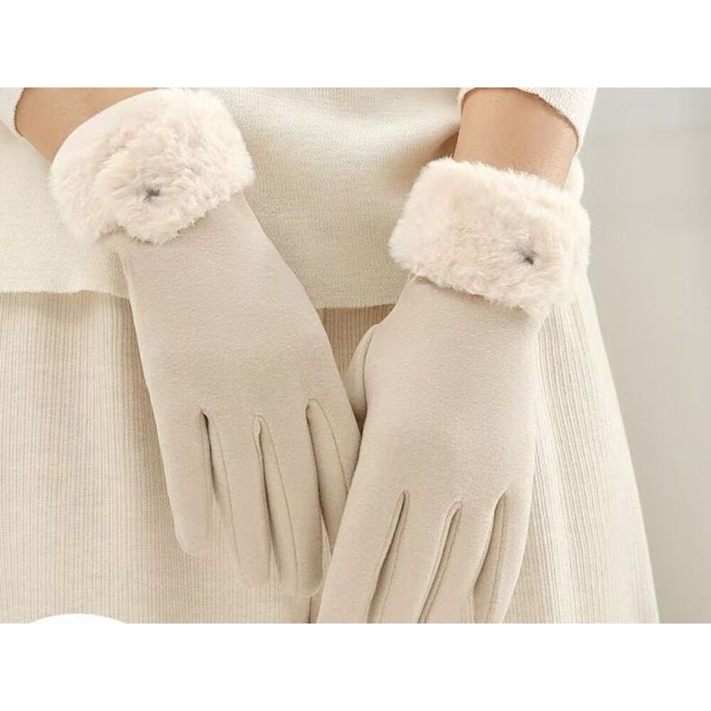Women's Winter Gloves Are Cute, Touchscreen-compatible, Warm, Fleece-lined, Thickened, Cold-proof, Windproof, And_voghion.com