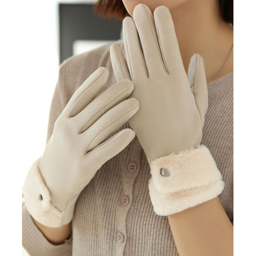Women's Winter Gloves Are Cute, Touchscreen-compatible, Warm, Fleece-lined, Thickened, Cold-proof, Windproof, And_voghion.com