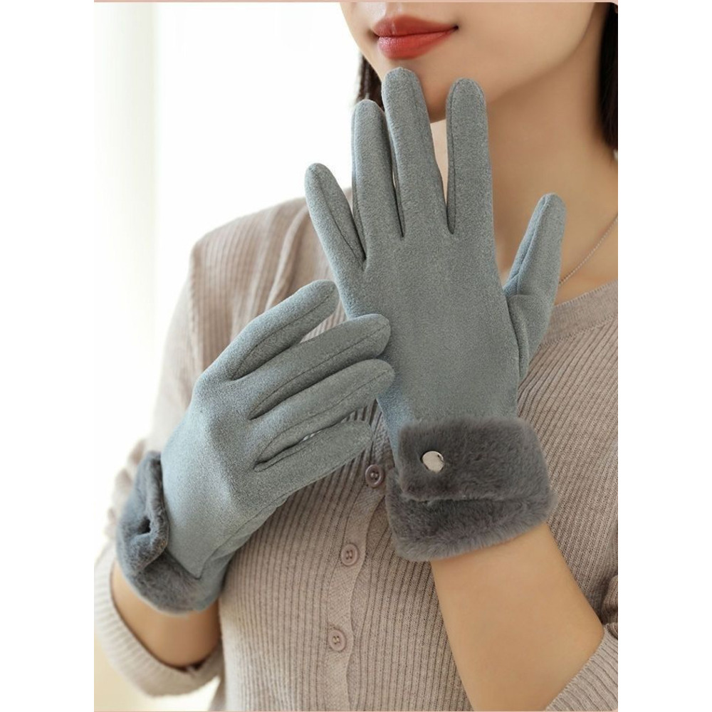 Women's Winter Gloves Are Cute, Touchscreen-compatible, Warm, Fleece-lined, Thickened, Cold-proof, Windproof, And_voghion.com