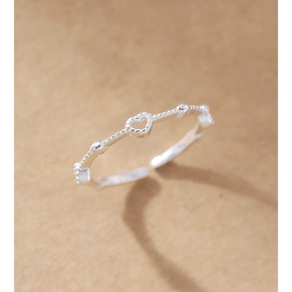 Sterlingsilber Ring Mit Offenem Herz Für Damen Personalisiert_voghion.com