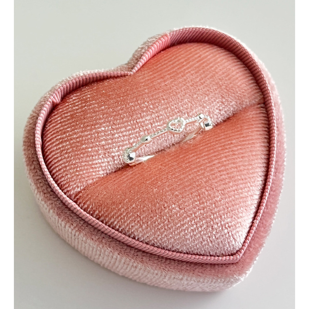 Sterlingsilber Ring Mit Offenem Herz Für Damen Personalisiert_voghion.com