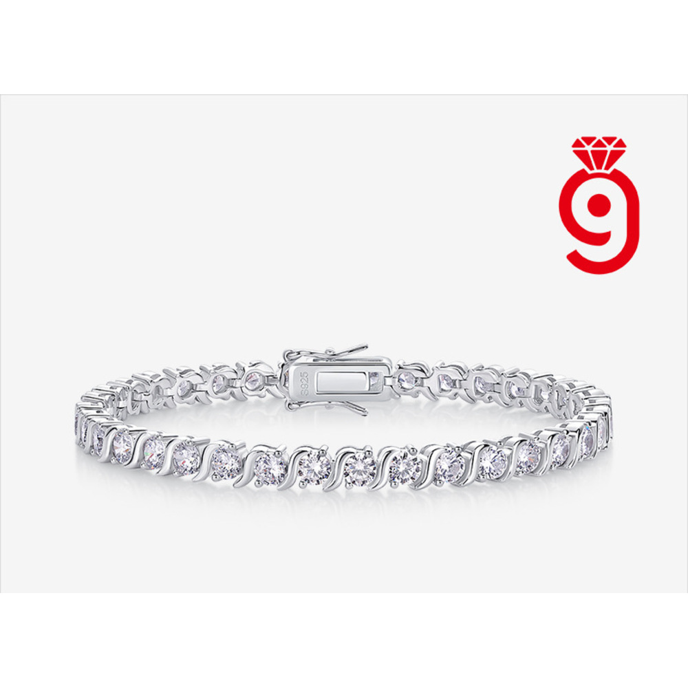 Fashionable Figure-eight Clasp Fully Inlaid Bracelet With A Light Luxury And High-end Feel, 925 Silver That Does Not_voghion.com