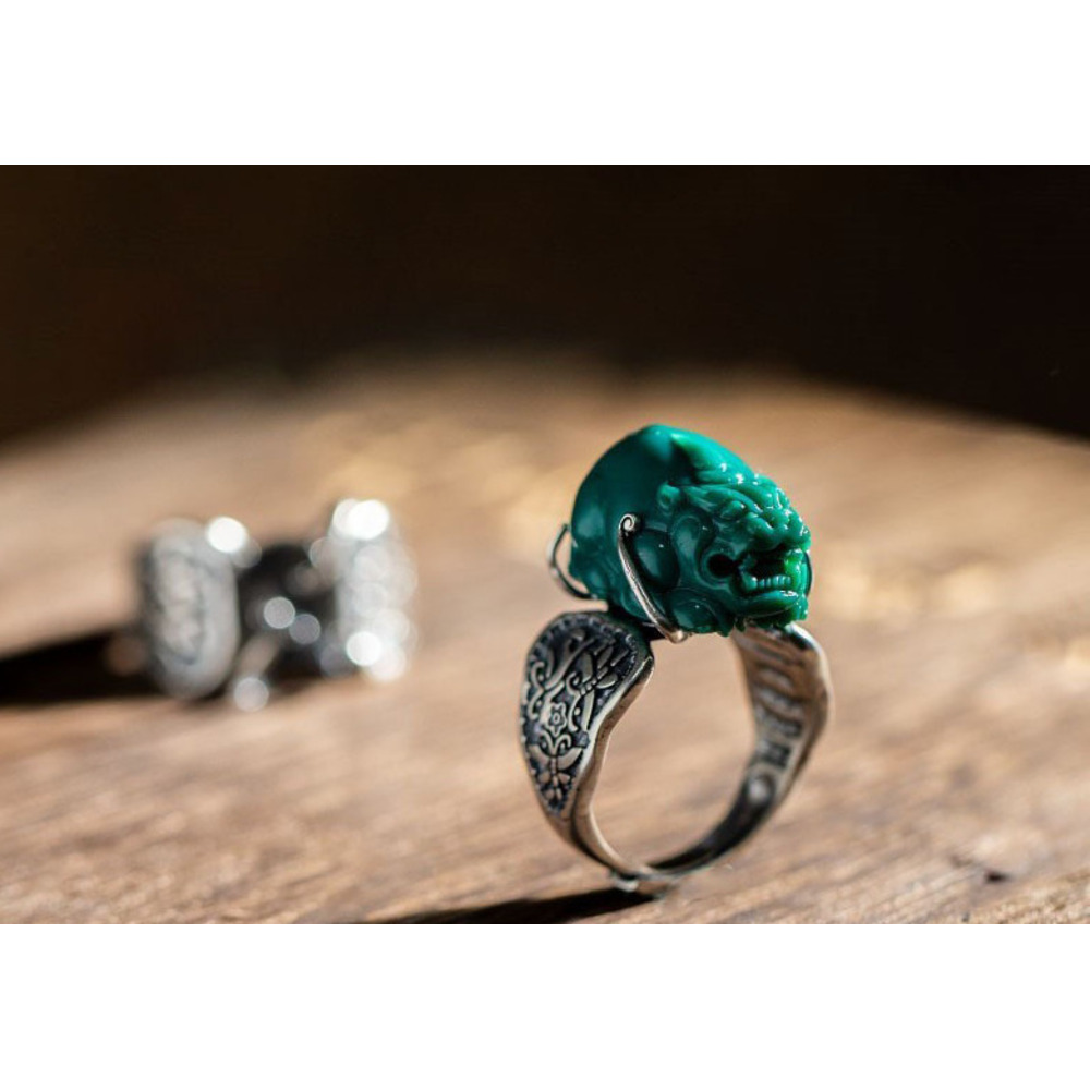 S925 Pure Silver Vintage DIY Universal Ring Setting 13*17 Inlaying Amber, Beeswax, Turquoise, And Southern Red Agate,_voghion.com