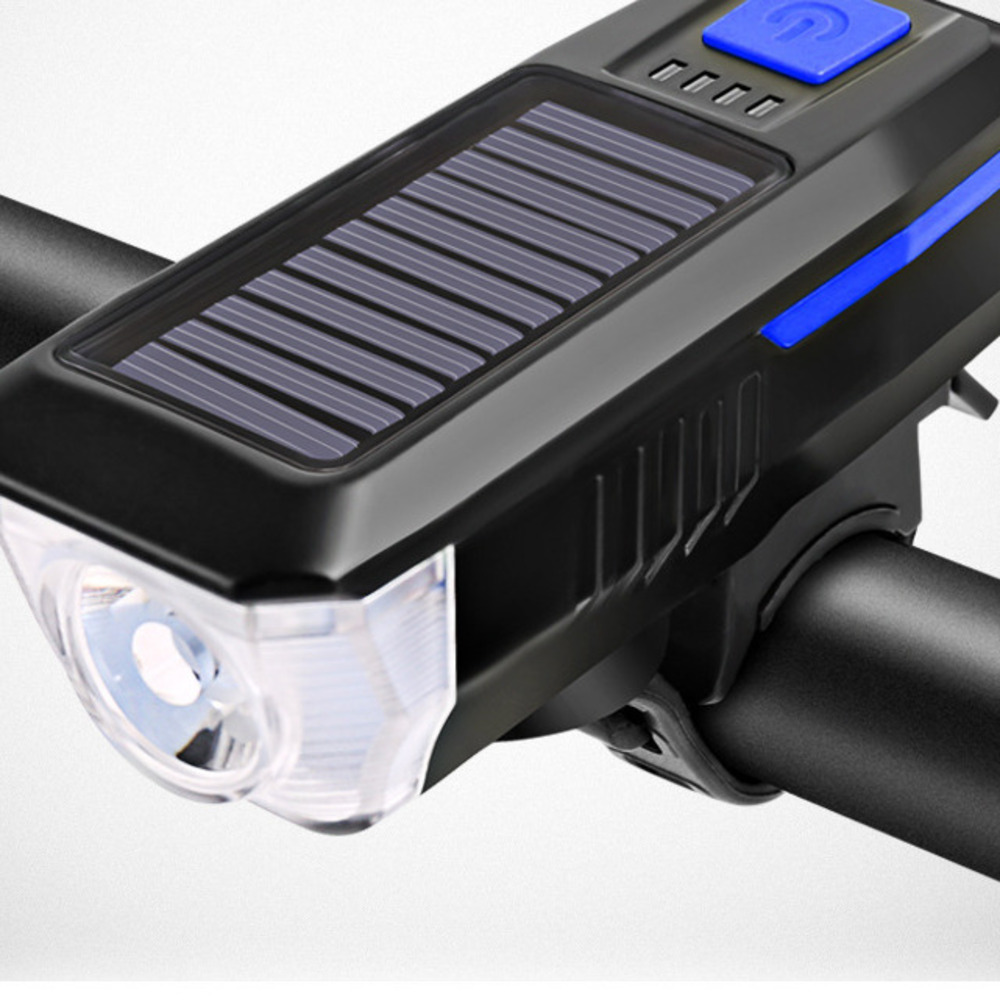 Solar Rechargeable Horn Front Bicycle Night Strong Equipment Riding Tail Light_voghion.com