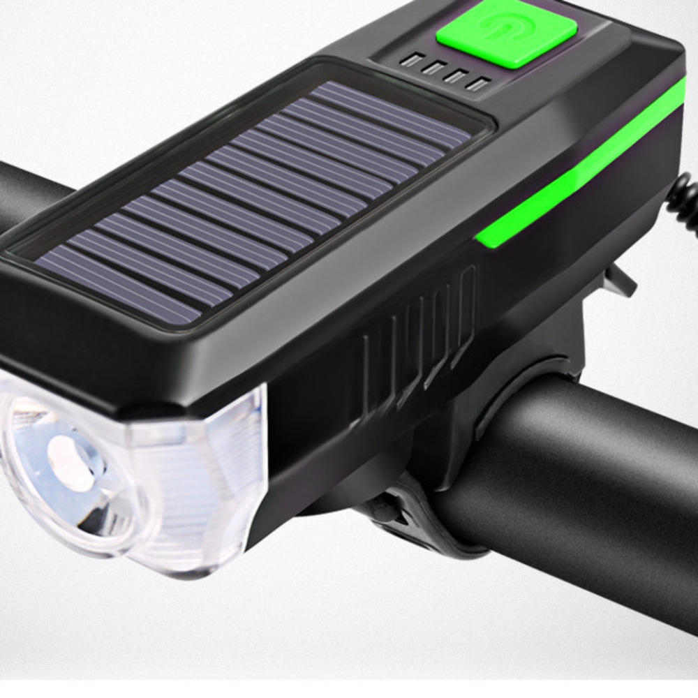 Solar Rechargeable Horn Front Bicycle Night Strong Equipment Riding Tail Light_voghion.com