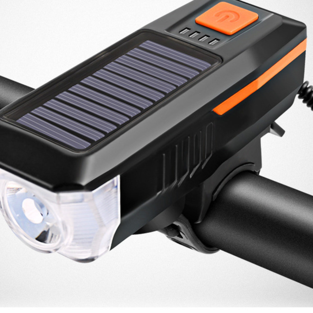 Solar Rechargeable Horn Front Bicycle Night Strong Equipment Riding Tail Light_voghion.com