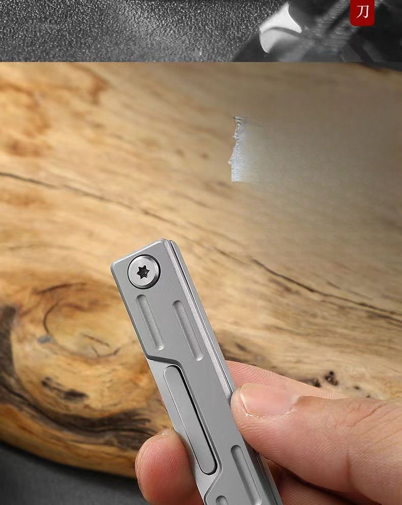 Folding Mini Utility Knife All-steel Detachable Keychain Tool_voghion.com
