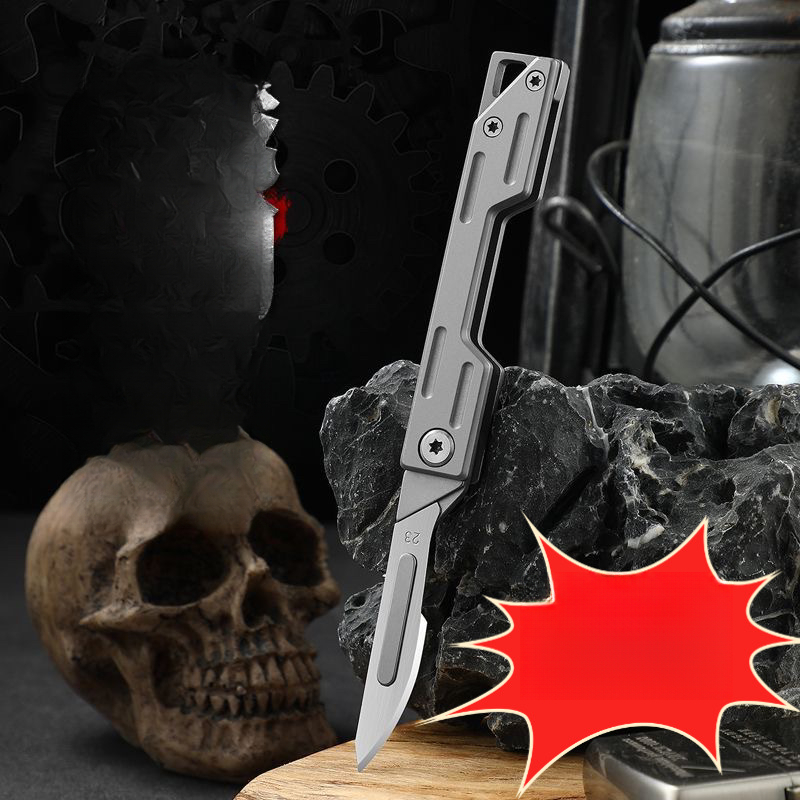 All-Steel Detachable Surgical Folding Mini Utility Keychain Pocket Knife Sharp High Hardness Portable Cutting Tool_voghion.com