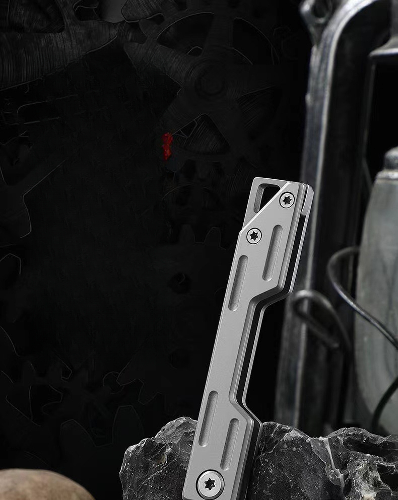 Folding Mini Utility Knife All-steel Detachable Keychain Tool_voghion.com