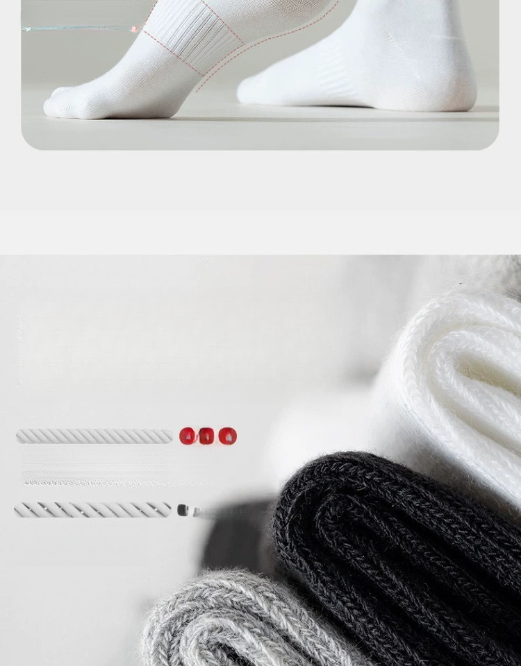 Men's Deodorant Sweat-Absorbing Spring Cotton Sports Mid-Calf Thin Solid Color Short Summer Women's Boat Socks_desvips.com