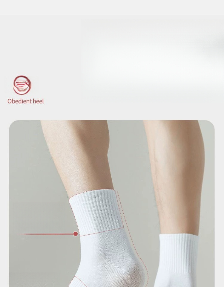 Men's Deodorant Sweat-Absorbing Spring Cotton Sports Mid-Calf Thin Solid Color Short Summer Women's Boat Socks_desvips.com