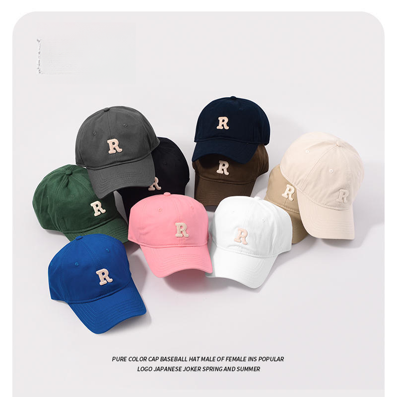 Letter For Men Korean Style Versatile Curved Brim Cotton Soft Top Sun Hat Fashion Sports Simple Women's Baseball Cap_desvips.com
