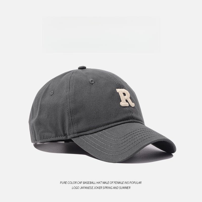 Letter For Men Korean Style Versatile Curved Brim Cotton Soft Top Sun Hat Fashion Sports Simple Women's Baseball Cap_desvips.com