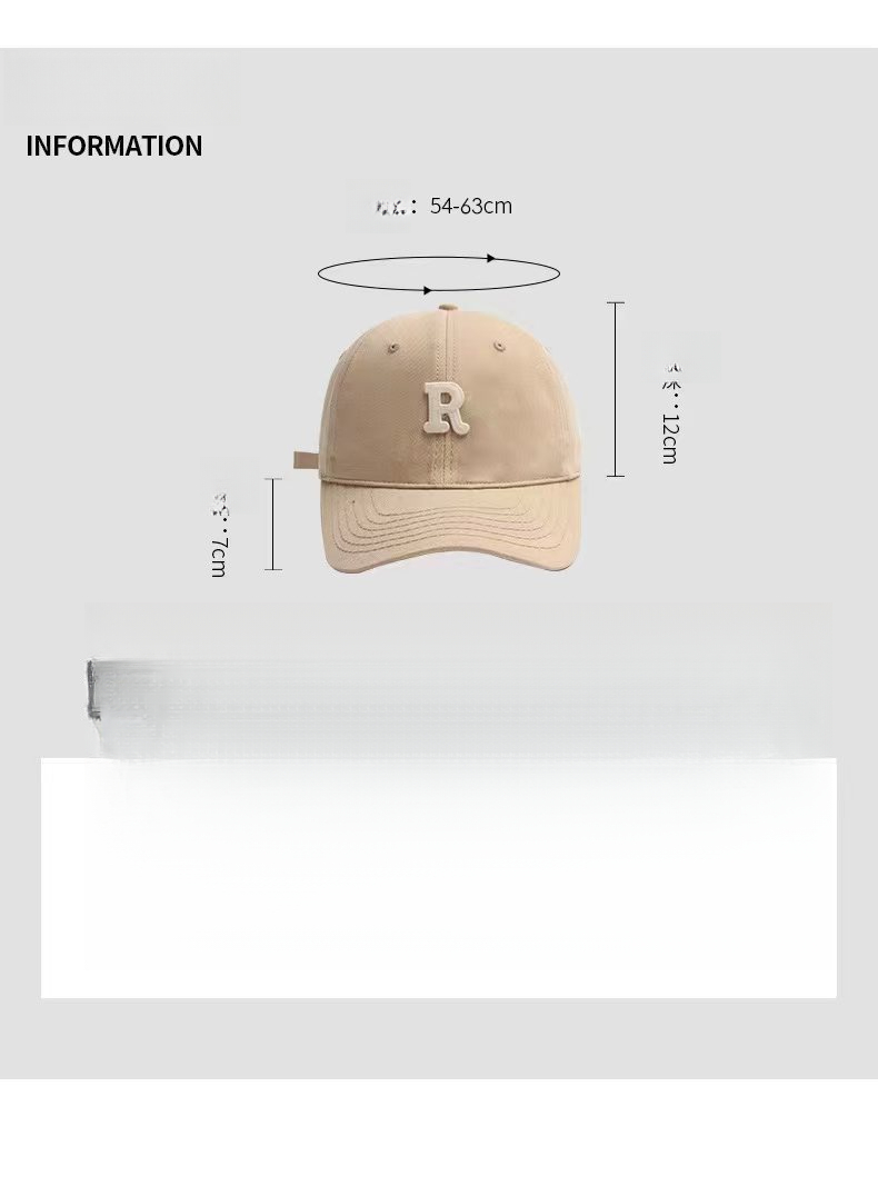Letter For Men Korean Style Versatile Curved Brim Cotton Soft Top Sun Hat Fashion Sports Simple Women's Baseball Cap_desvips.com