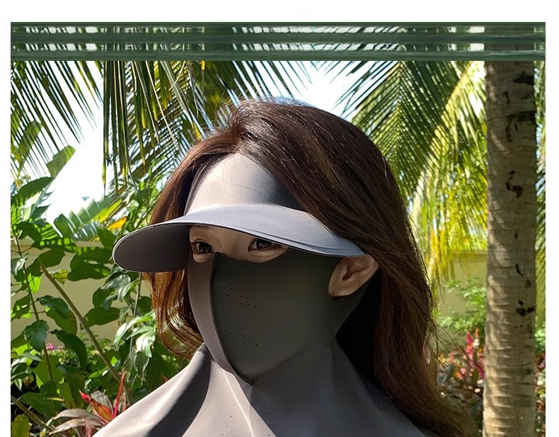 Protection Hat For Women, Face-Shielding, UV Protection, Open-Top Spring And Summer, Wide Brim, Sun Hat, Cycling,_desvips.com