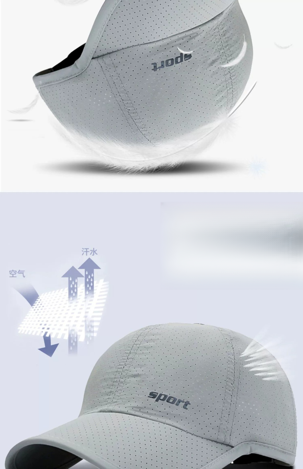 Cross-Border Quick-Dry For Men Summer Thin Outdoor Protection Baseball Cap Sports Leisure Fishing Sun Hat_desvips.com