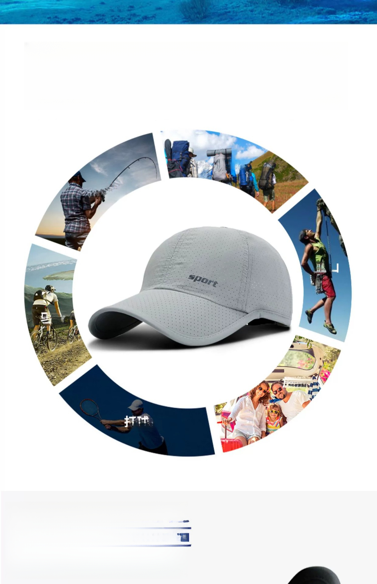 Cross-Border Quick-Dry For Men Summer Thin Outdoor Protection Baseball Cap Sports Leisure Fishing Sun Hat_desvips.com