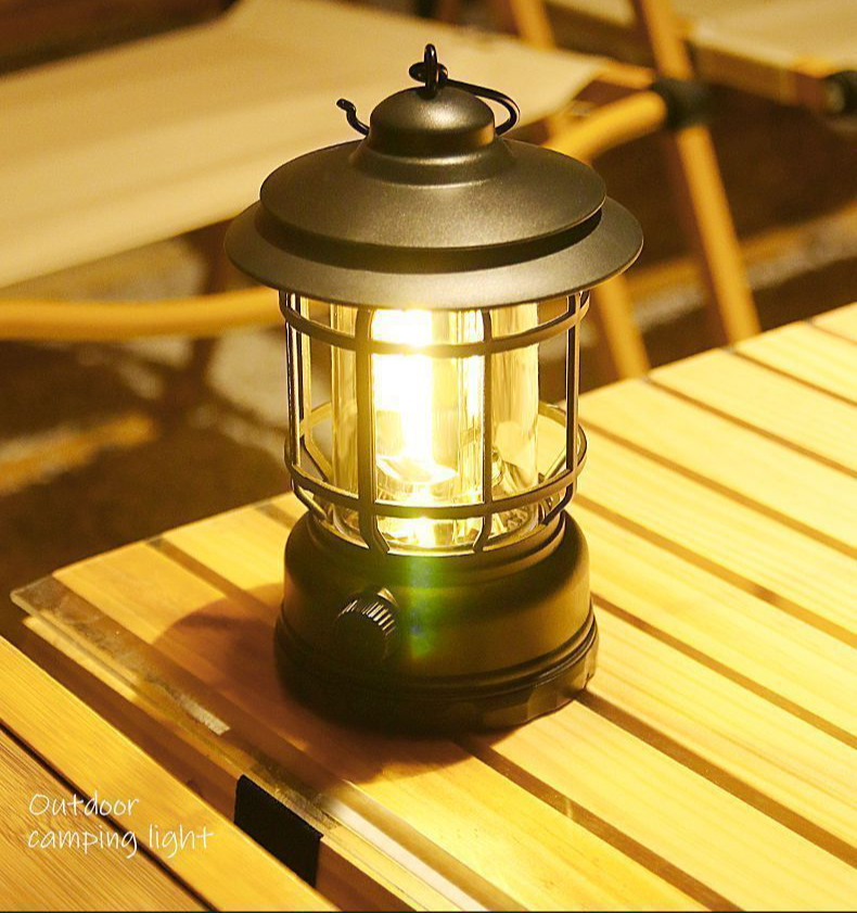 Vintage Outdoor Rechargeable Camping Lantern For Atmosphere Lighting_voghion.com